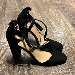 Christian Siriano Black Strappy Heels